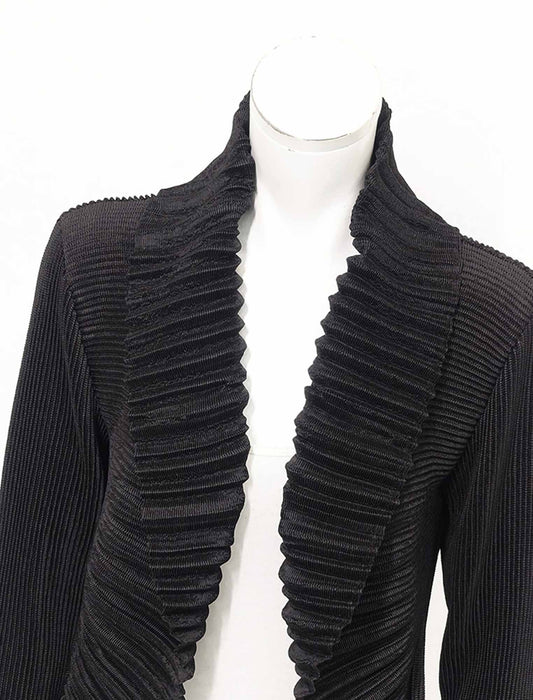 ＜SPECCHIO＞シャトル フェイドアウトプリーツショールカラージャケット