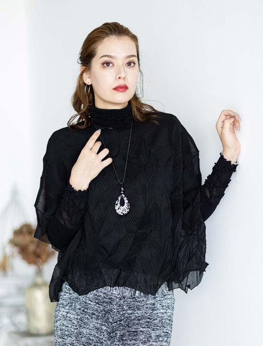 ＜SPECCHIO＞ツイントップス（シフォンプリーツチュニック+プルオーバー）