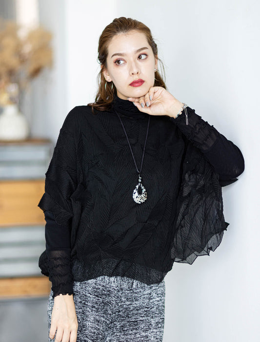 ＜SPECCHIO＞ツイントップス（シフォンプリーツチュニック+プルオーバー）