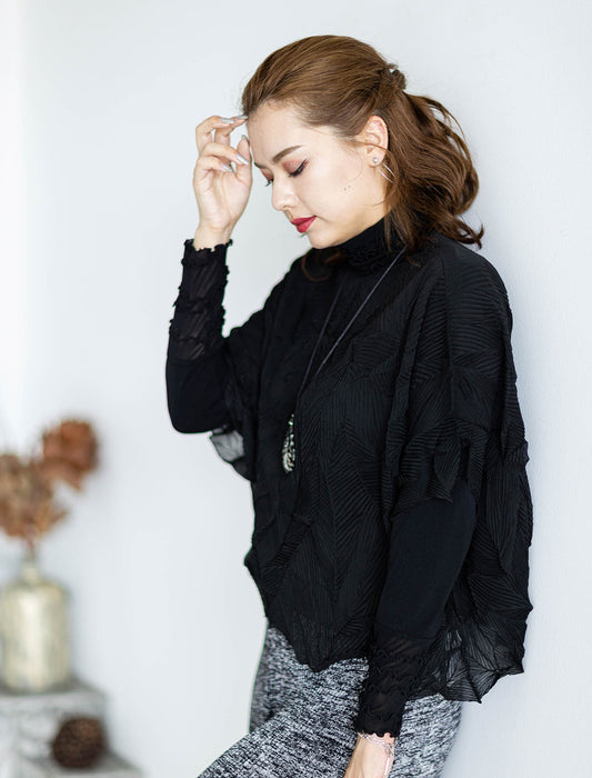 ＜SPECCHIO＞ツイントップス（シフォンプリーツチュニック+プルオーバー）