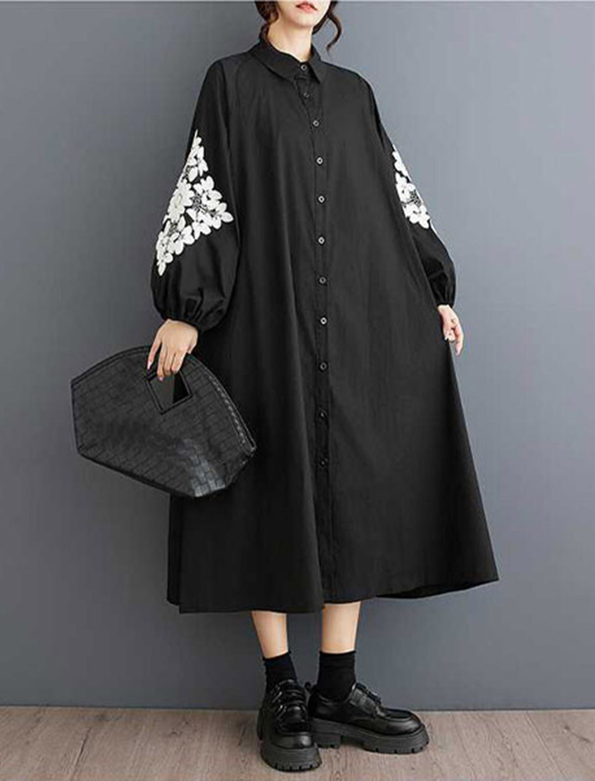 近年モデル 萌 アシンメトリー プリントノースリーブワンピース M 近年