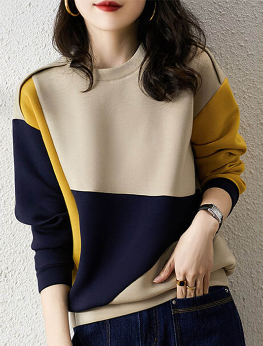 トリコカラーパネルカットトップス　