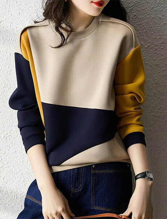 トリコカラーパネルカットトップス　