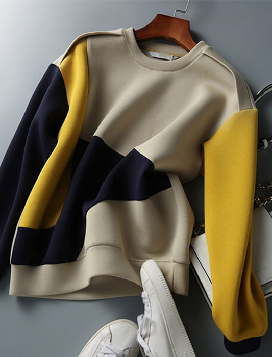 トリコカラーパネルカットトップス　