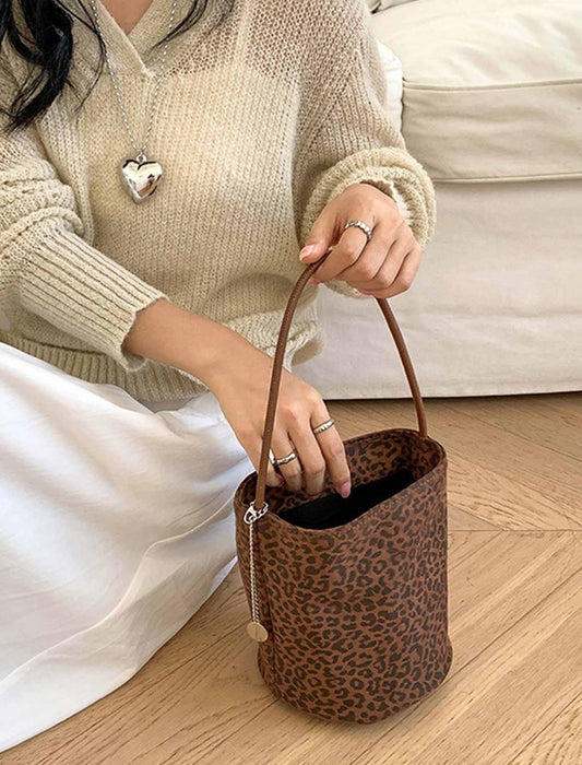 アニマル柄バケツ型バッグ　