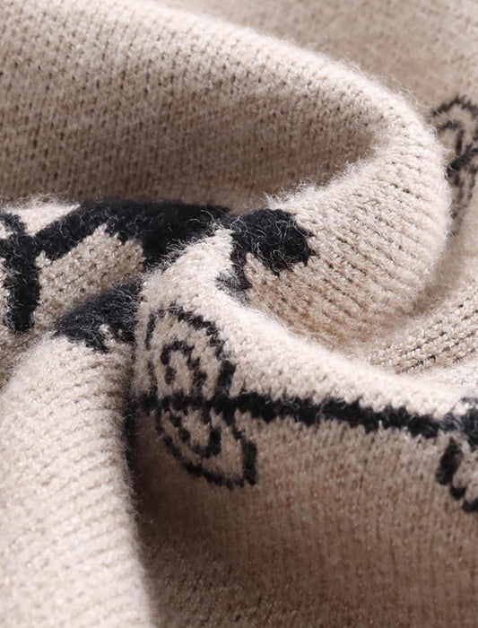 総柄フレアニットスカート