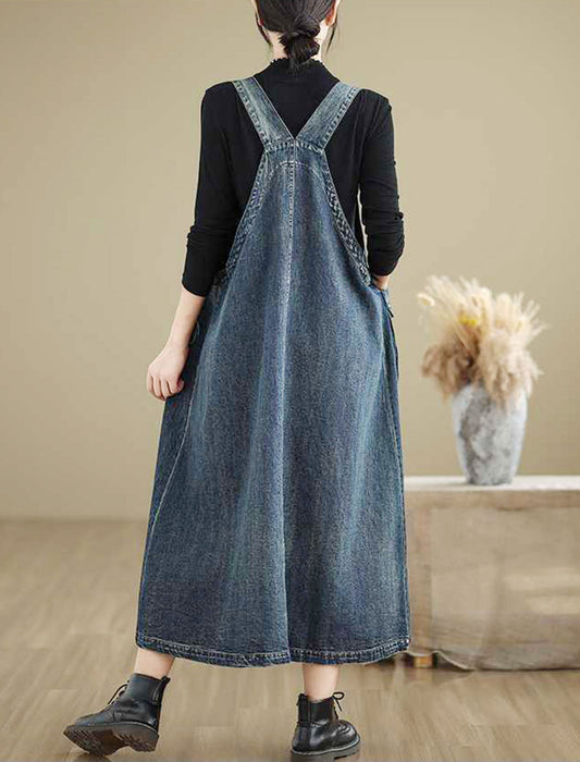 巻きスカート風サロペットワンピ　