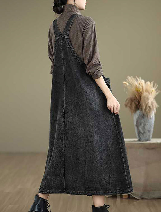 巻きスカート風サロペットワンピ　