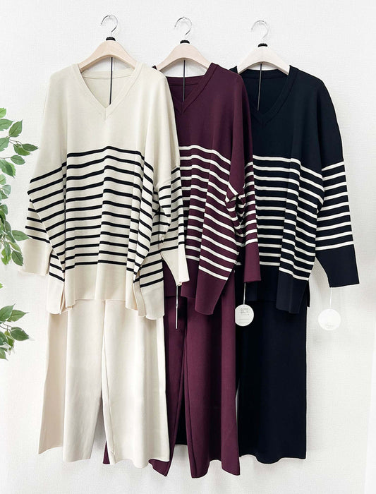 ボーダーニットセットアップ