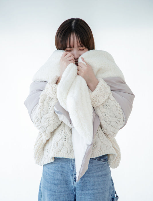 キルティング ボア ウィーブロックマルチショール