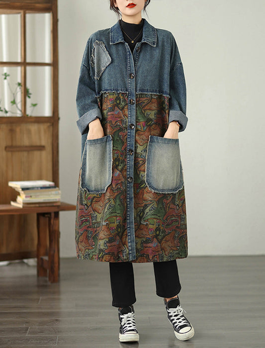 アートパネルデニムコート