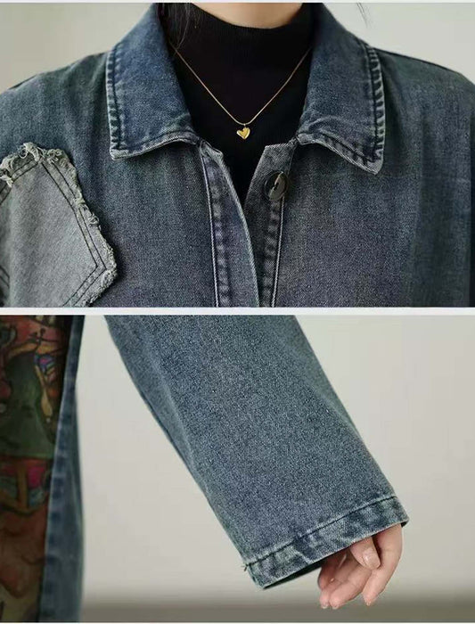 アートパネルデニムコート