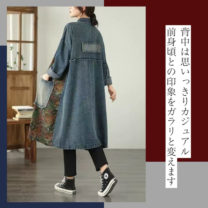 アートパネルデニムコート