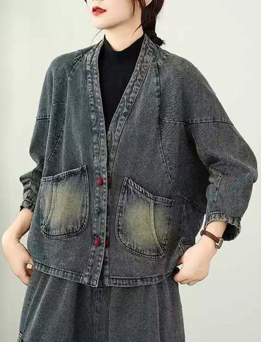 【近日入荷】リラックスデニム上下セット※12月中旬入荷予定　