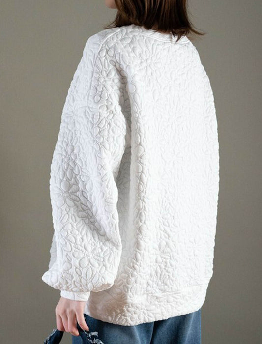 ゆったり袖エンボストップス　