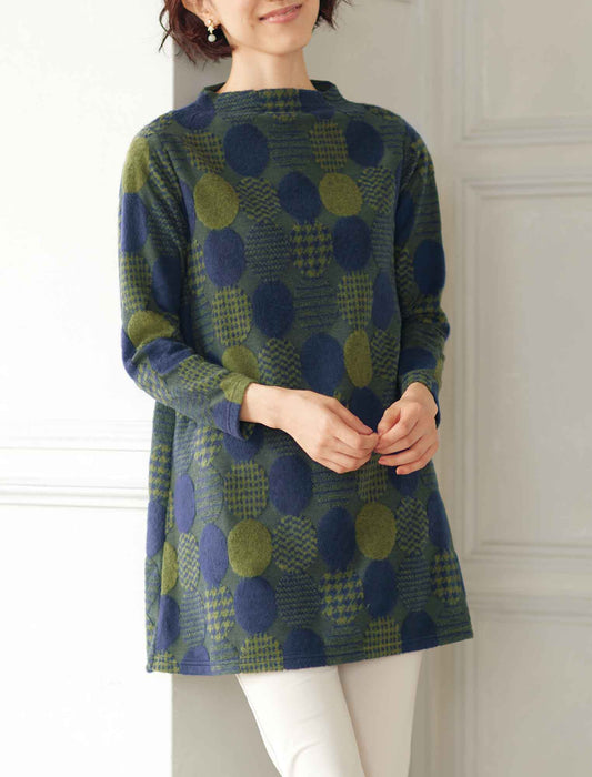 【受注】サークル柄起毛チュニック