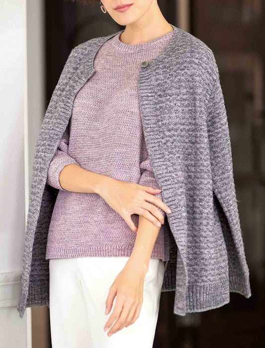 【受注】変わり編みラメ入りニットアンサンブル