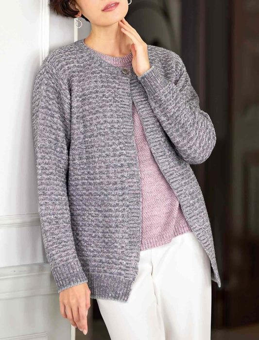 【受注】変わり編みラメ入りニットアンサンブル