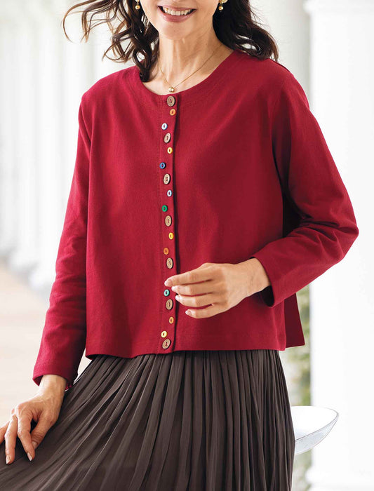 【受注】多ボタンカットソーカーディガン