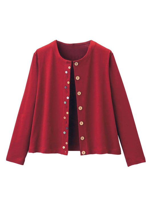 【受注】多ボタンカットソーカーディガン