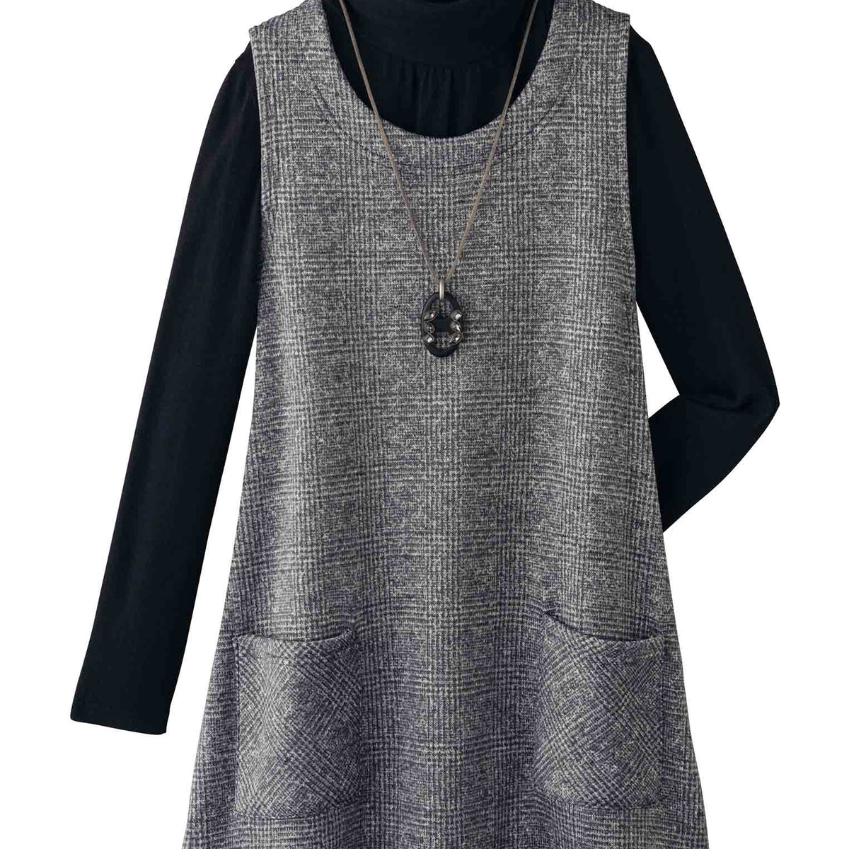 受注】グレンチェック裏起毛ロングベスト | Northmall（ノースモール