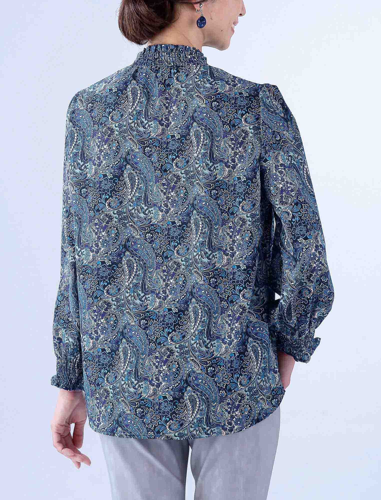 受注】ペイズリー柄プリントシャーリングブラウス | Northmall（ノース