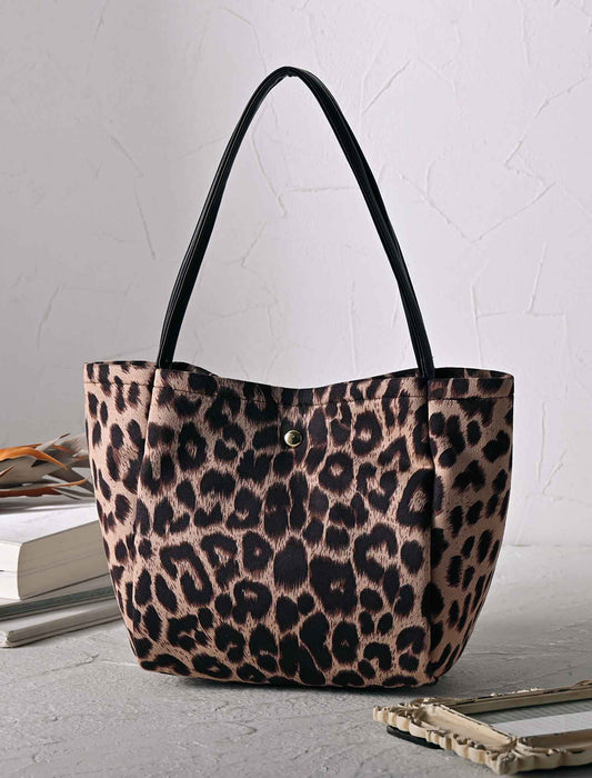 【受注】レオパード柄プリント手提げバッグ