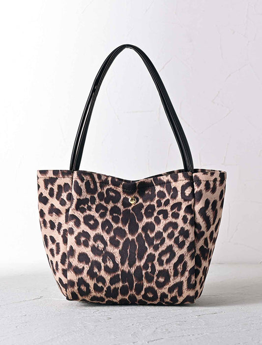 【受注】レオパード柄プリント手提げバッグ