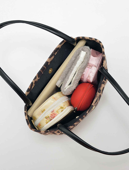 【受注】レオパード柄プリント手提げバッグ