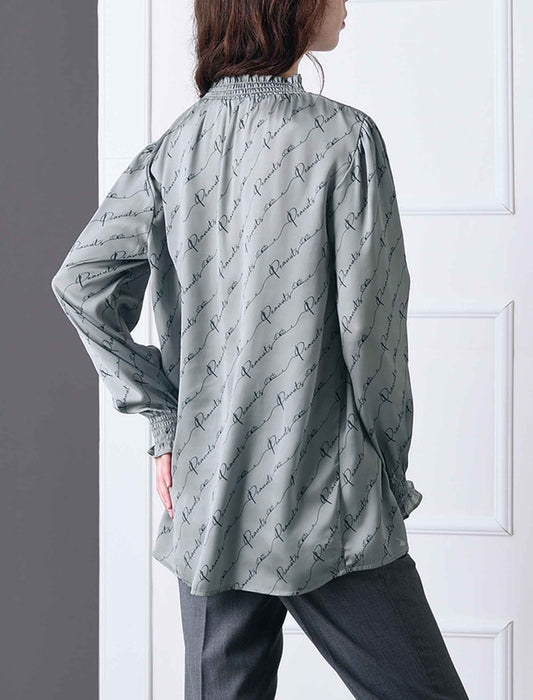 【受注】ピーナッツスヌーピーロゴプリントブラウス