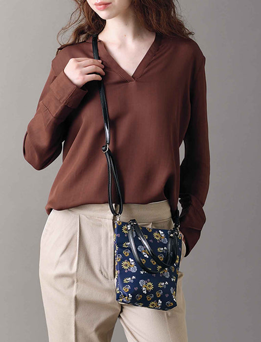 【受注】ピーナッツスヌーピー花モチーフ2WAYポシェット