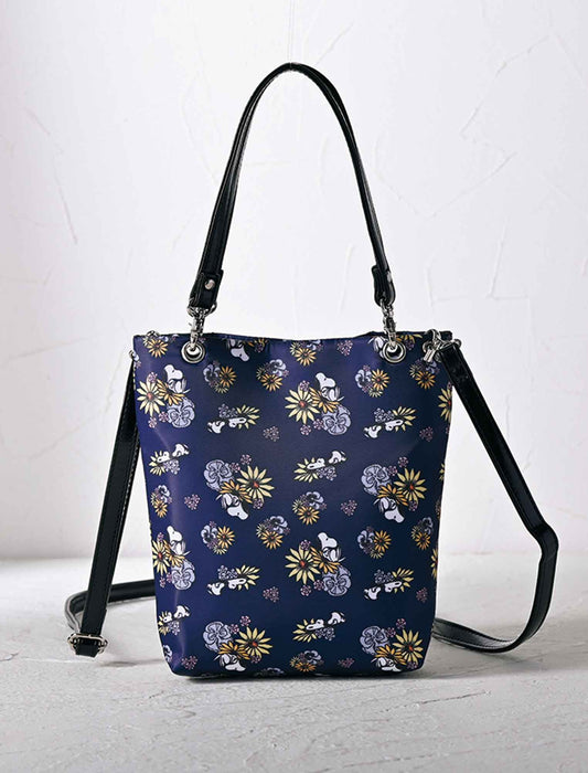 【受注】ピーナッツスヌーピー花モチーフ2WAYポシェット