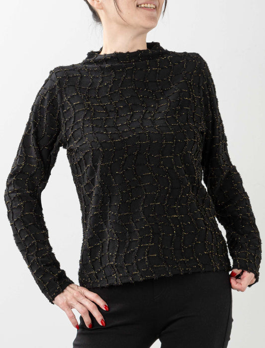 ＜Northmallオリジナル＞金糸使いカットジャカードトップス