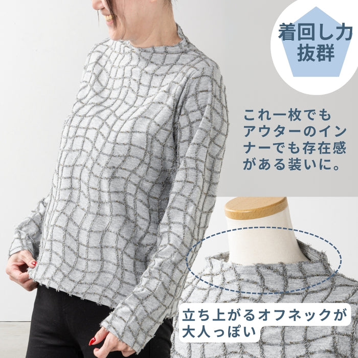 ＜Northmallオリジナル＞金糸使いカットジャカードトップス