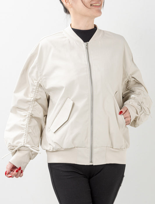 ＜Northmallオリジナル＞リボン使いシャーリングブルゾン