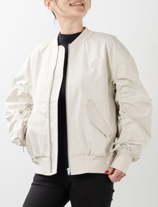 ＜Northmallオリジナル＞リボン使いシャーリングブルゾン