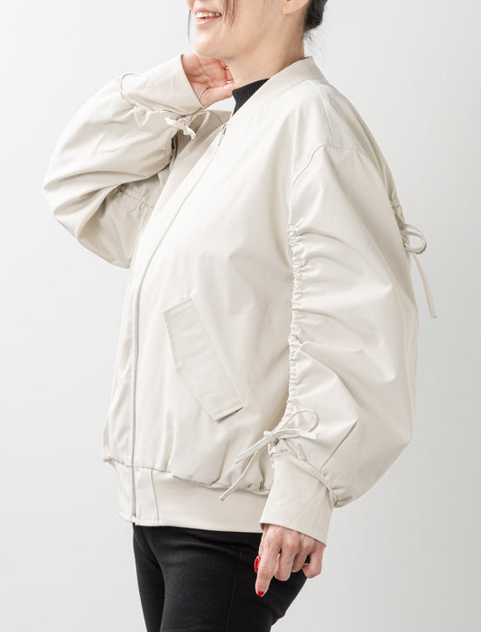 ＜Northmallオリジナル＞リボン使いシャーリングブルゾン