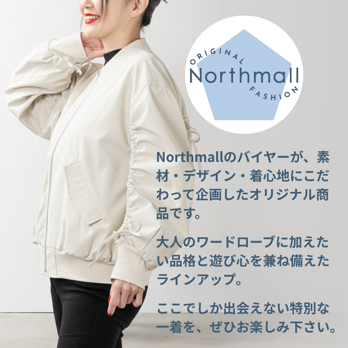 ＜Northmallオリジナル＞リボン使いシャーリングブルゾン