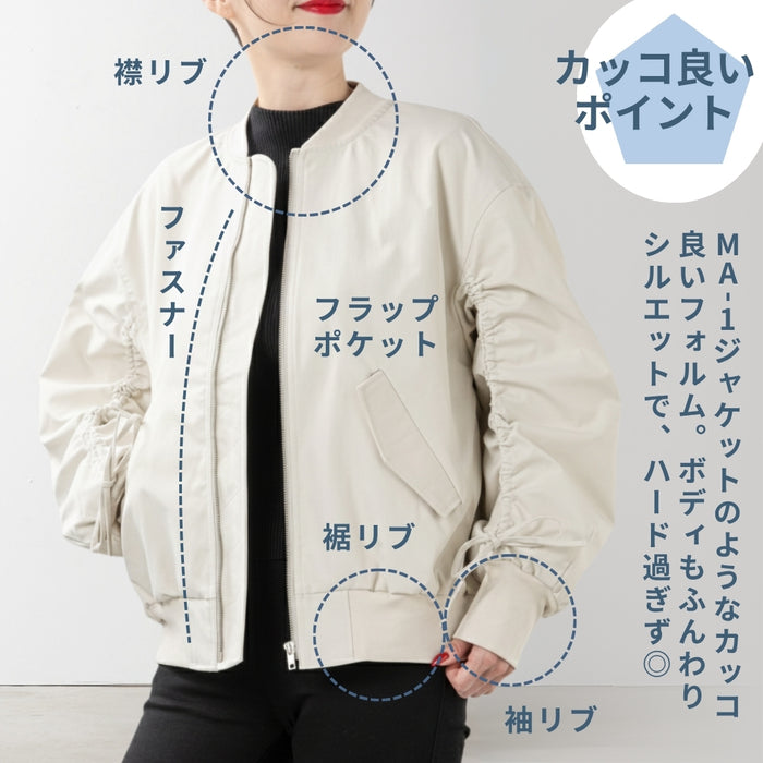 ＜Northmallオリジナル＞リボン使いシャーリングブルゾン