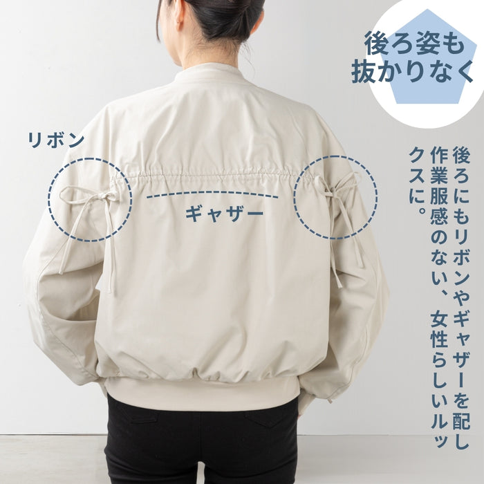 ＜Northmallオリジナル＞リボン使いシャーリングブルゾン