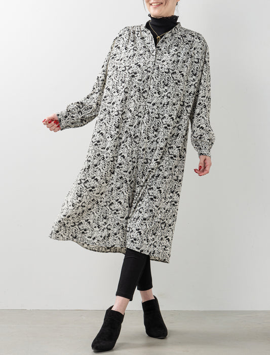 ＜Northmallオリジナル＞2WAYモノトーンプリントワンピース