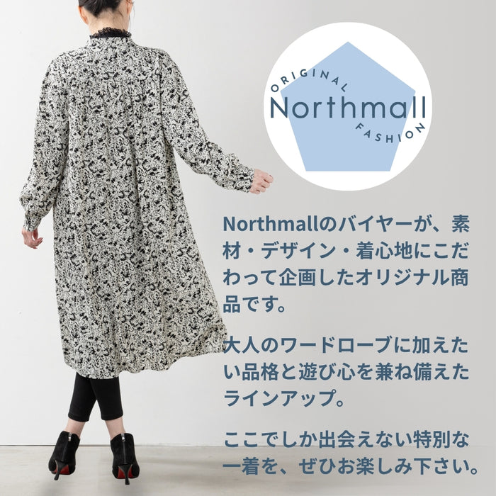 ＜Northmallオリジナル＞2WAYモノトーンプリントワンピース