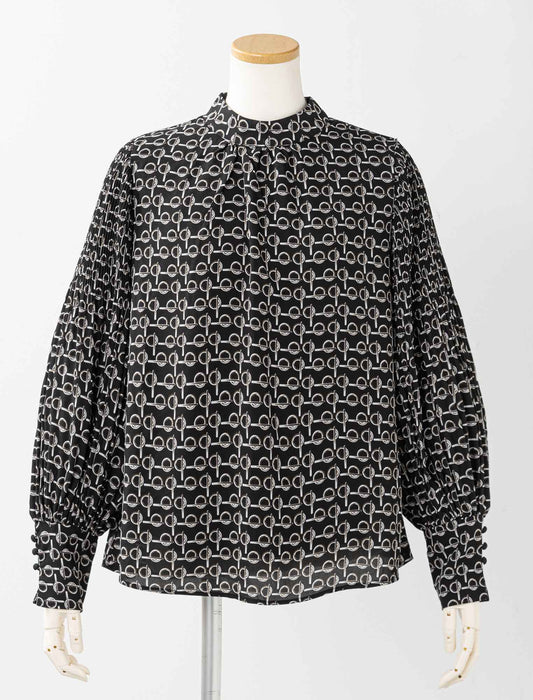 ＜Northmallオリジナル＞袖プリーツエレガントブラウス