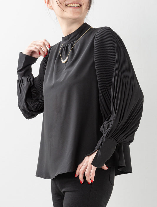 ＜Northmallオリジナル＞袖プリーツエレガントブラウス