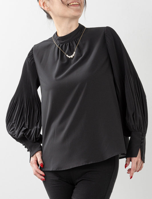 ＜Northmallオリジナル＞袖プリーツエレガントブラウス