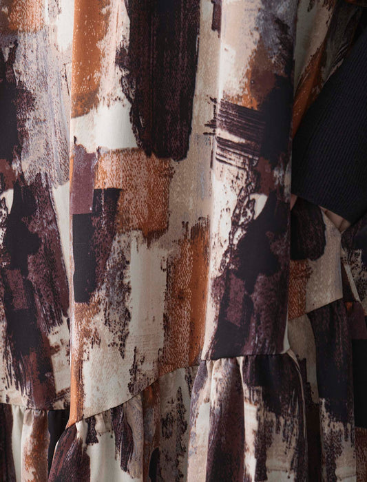 ＜Spoom＞ドッキングプリントワンピース