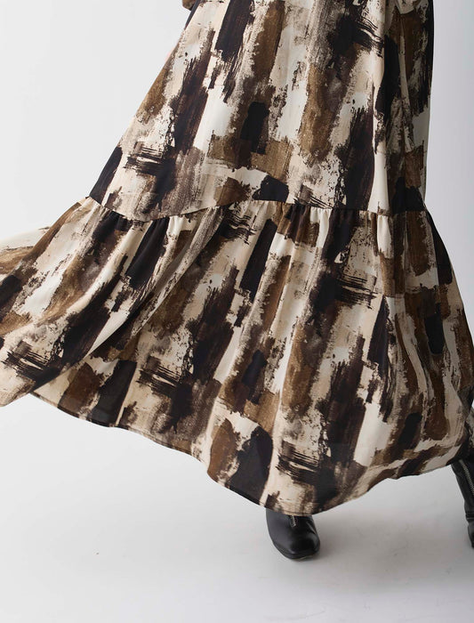 ＜Spoom＞ドッキングプリントワンピース