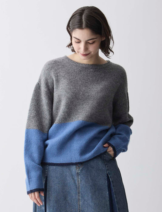 ＜Spoom＞エアリー配色ニット