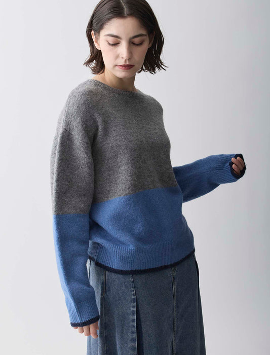 ＜Spoom＞エアリー配色ニット