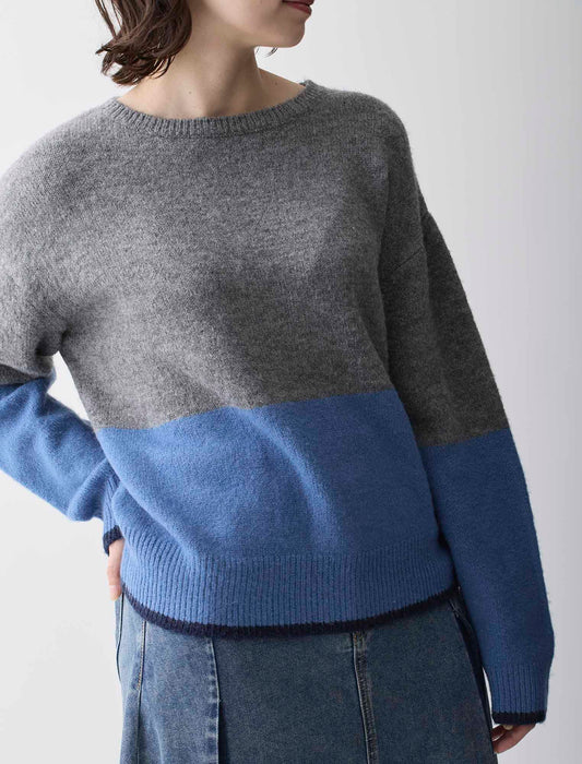 ＜Spoom＞エアリー配色ニット